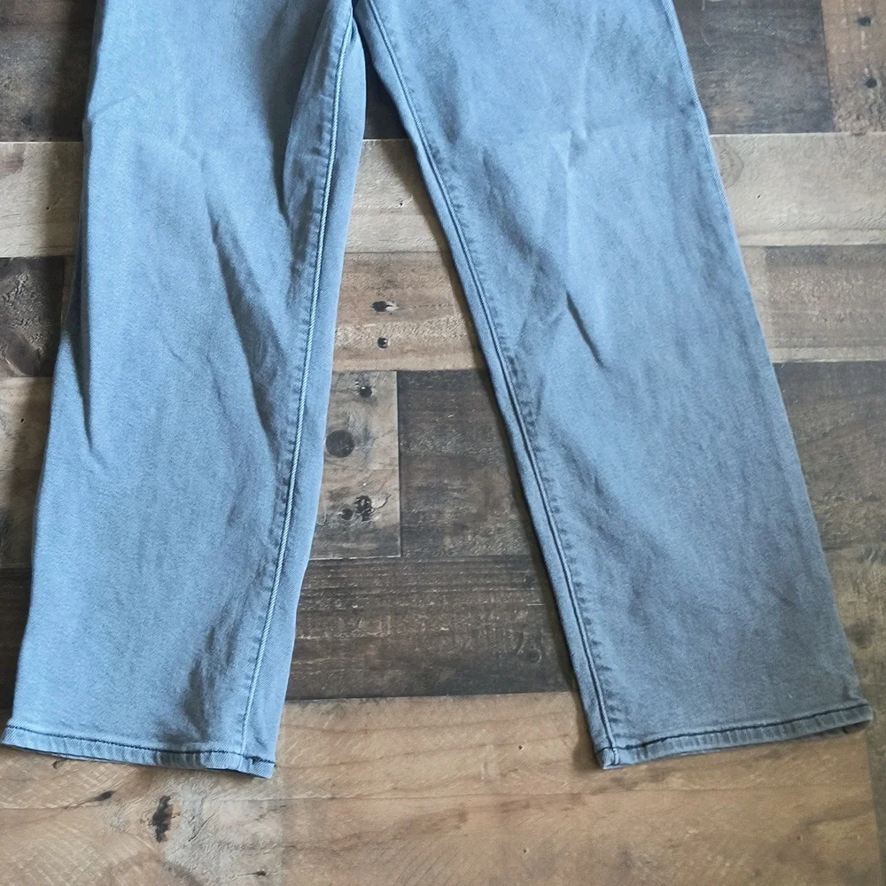 Levi's Gray Ribcage Straight Ankle Cropped Jeans Sz 27 Women - Picture 11 of 13